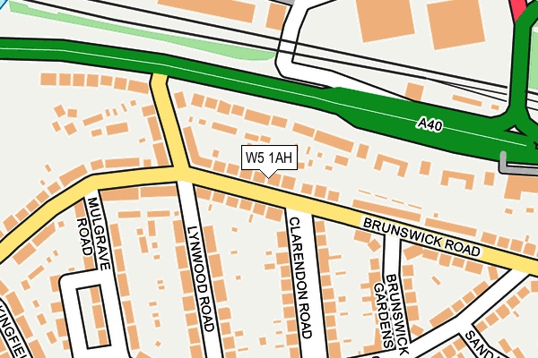 W5 1AH map - OS OpenMap – Local (Ordnance Survey)