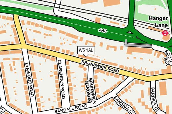 W5 1AL map - OS OpenMap – Local (Ordnance Survey)