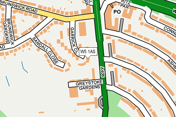 W5 1AS map - OS OpenMap – Local (Ordnance Survey)