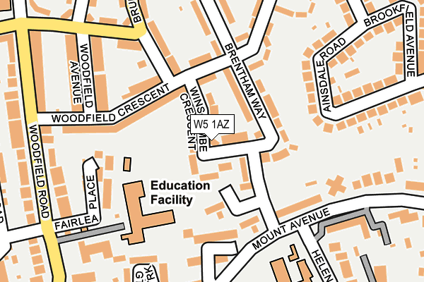 W5 1AZ map - OS OpenMap – Local (Ordnance Survey)