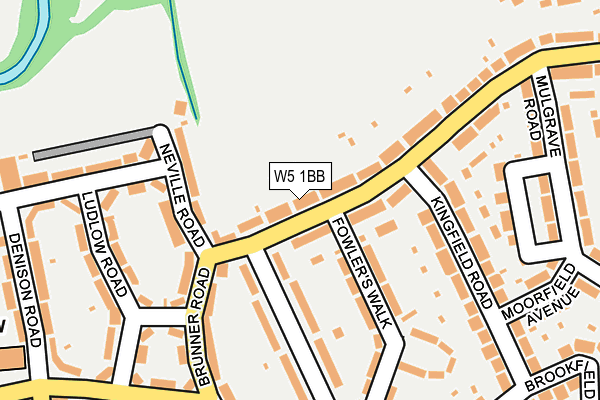 W5 1BB map - OS OpenMap – Local (Ordnance Survey)