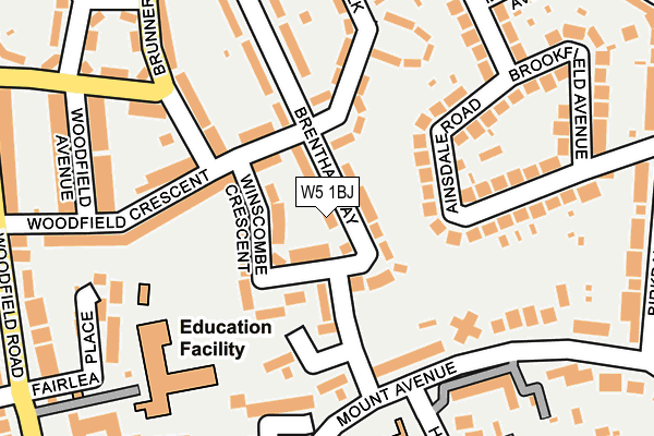 W5 1BJ map - OS OpenMap – Local (Ordnance Survey)