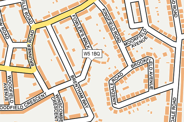 W5 1BQ map - OS OpenMap – Local (Ordnance Survey)