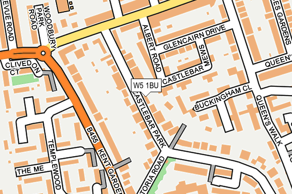 W5 1BU map - OS OpenMap – Local (Ordnance Survey)