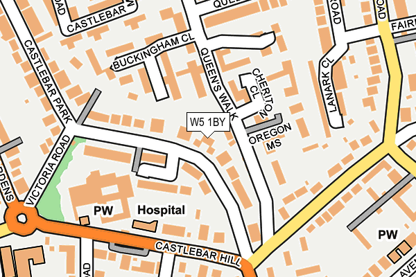 W5 1BY map - OS OpenMap – Local (Ordnance Survey)