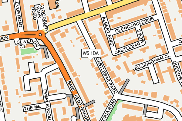 W5 1DA map - OS OpenMap – Local (Ordnance Survey)