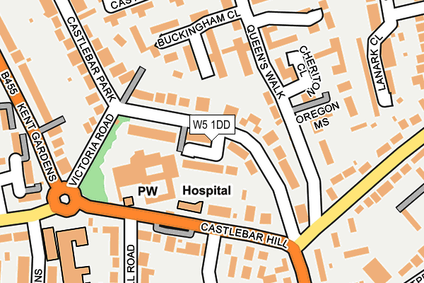 W5 1DD map - OS OpenMap – Local (Ordnance Survey)