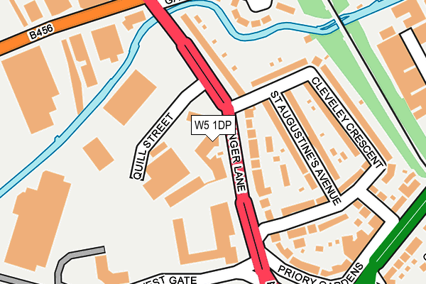 W5 1DP map - OS OpenMap – Local (Ordnance Survey)