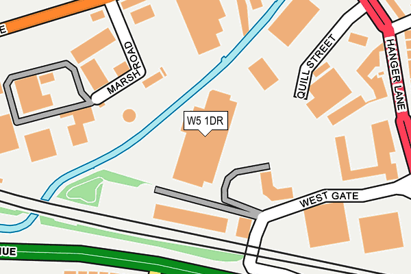 W5 1DR map - OS OpenMap – Local (Ordnance Survey)