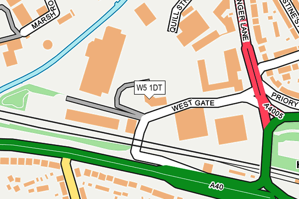 W5 1DT map - OS OpenMap – Local (Ordnance Survey)