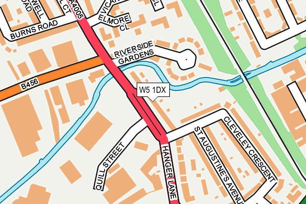 W5 1DX map - OS OpenMap – Local (Ordnance Survey)