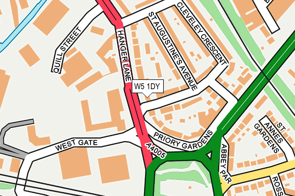 W5 1DY map - OS OpenMap – Local (Ordnance Survey)