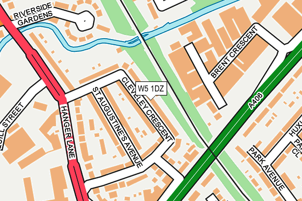 W5 1DZ map - OS OpenMap – Local (Ordnance Survey)