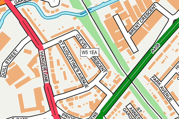 W5 1EA map - OS OpenMap – Local (Ordnance Survey)