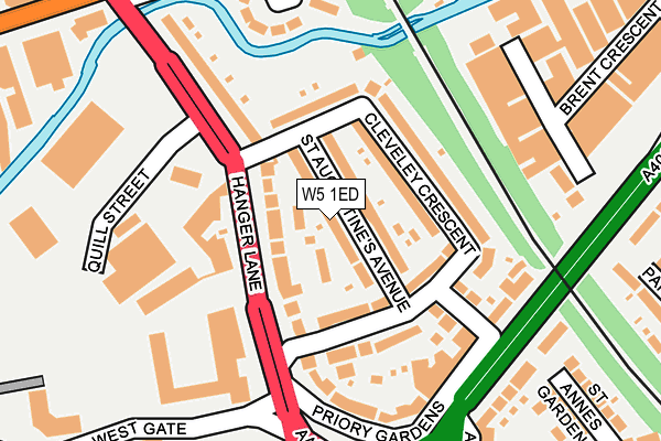 W5 1ED map - OS OpenMap – Local (Ordnance Survey)