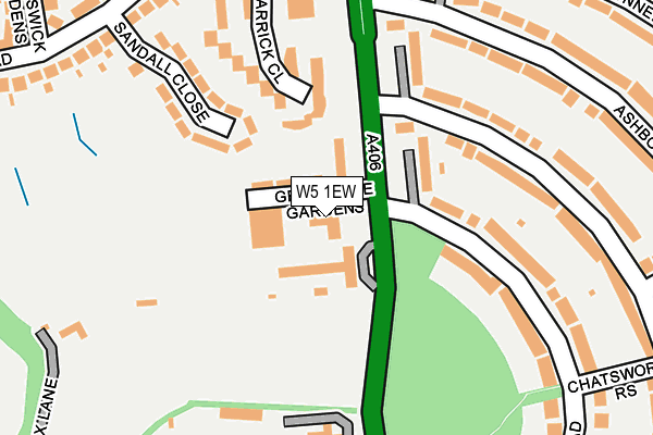 W5 1EW map - OS OpenMap – Local (Ordnance Survey)