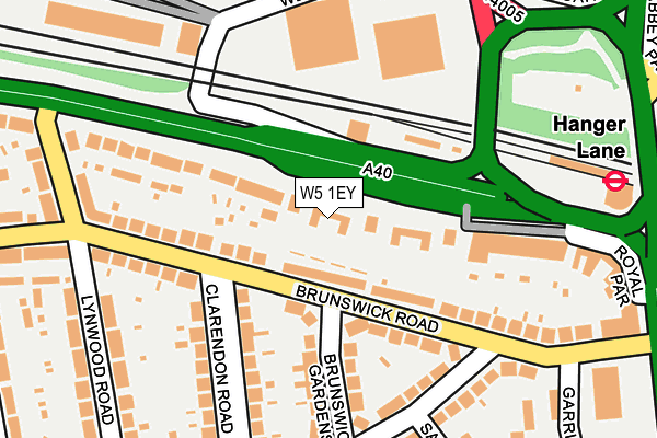 W5 1EY map - OS OpenMap – Local (Ordnance Survey)