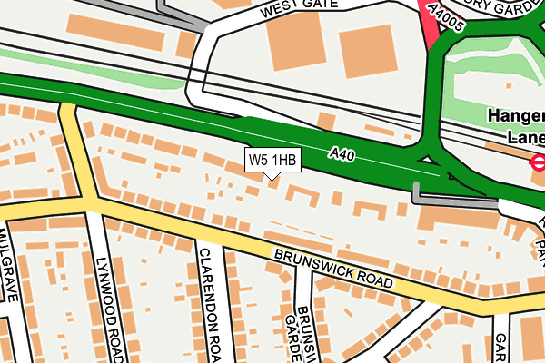 W5 1HB map - OS OpenMap – Local (Ordnance Survey)