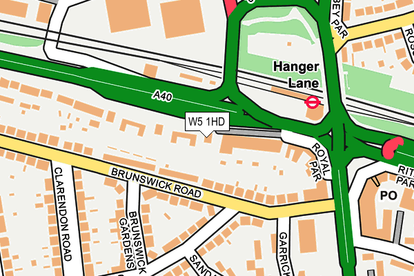 W5 1HD map - OS OpenMap – Local (Ordnance Survey)