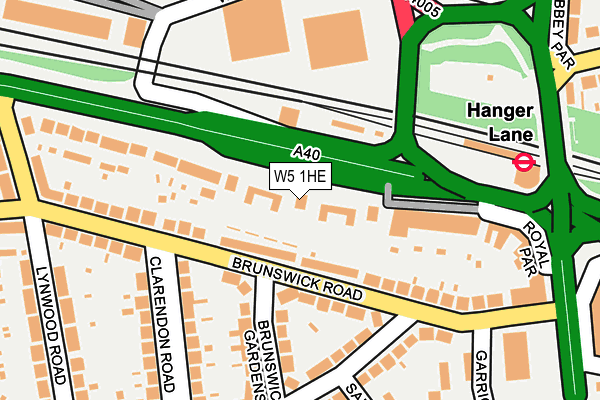 W5 1HE map - OS OpenMap – Local (Ordnance Survey)