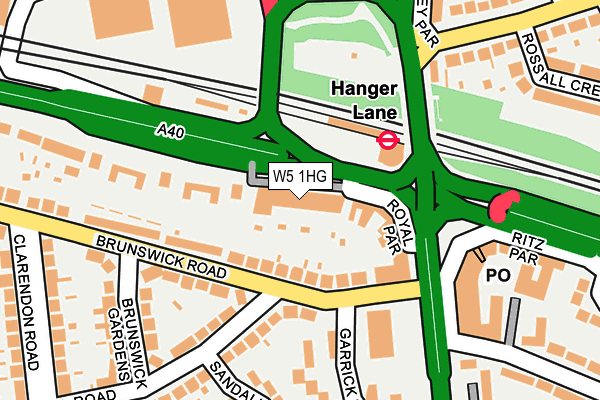 W5 1HG map - OS OpenMap – Local (Ordnance Survey)