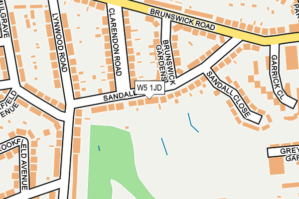W5 1JD map - OS OpenMap – Local (Ordnance Survey)