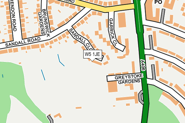 W5 1JE map - OS OpenMap – Local (Ordnance Survey)