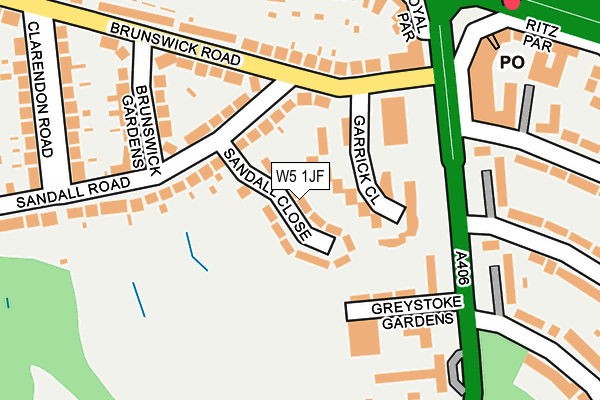 W5 1JF map - OS OpenMap – Local (Ordnance Survey)
