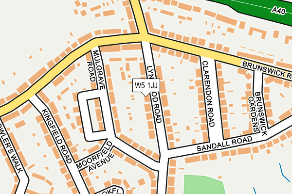W5 1JJ map - OS OpenMap – Local (Ordnance Survey)