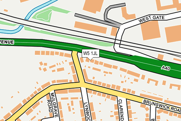 W5 1JL map - OS OpenMap – Local (Ordnance Survey)
