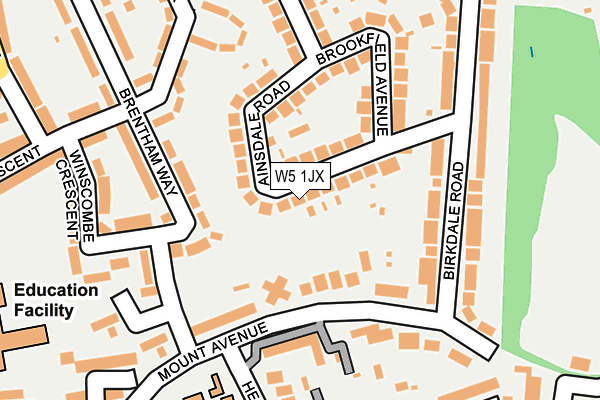 W5 1JX map - OS OpenMap – Local (Ordnance Survey)