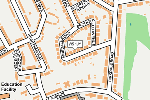 W5 1JY map - OS OpenMap – Local (Ordnance Survey)