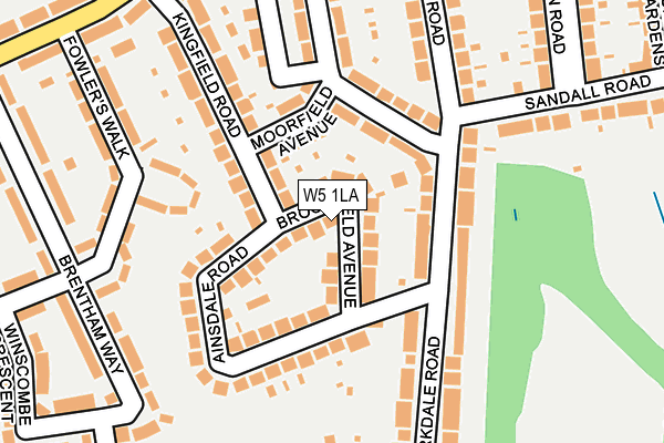 W5 1LA map - OS OpenMap – Local (Ordnance Survey)
