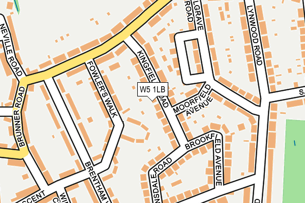 W5 1LB map - OS OpenMap – Local (Ordnance Survey)
