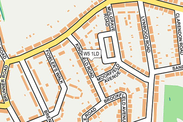 W5 1LD map - OS OpenMap – Local (Ordnance Survey)