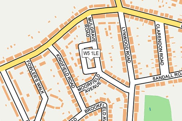 W5 1LE map - OS OpenMap – Local (Ordnance Survey)
