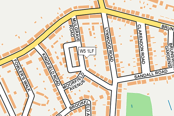 W5 1LF map - OS OpenMap – Local (Ordnance Survey)