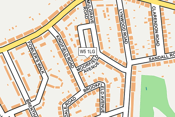W5 1LG map - OS OpenMap – Local (Ordnance Survey)