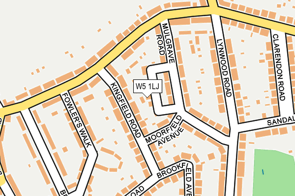 W5 1LJ map - OS OpenMap – Local (Ordnance Survey)