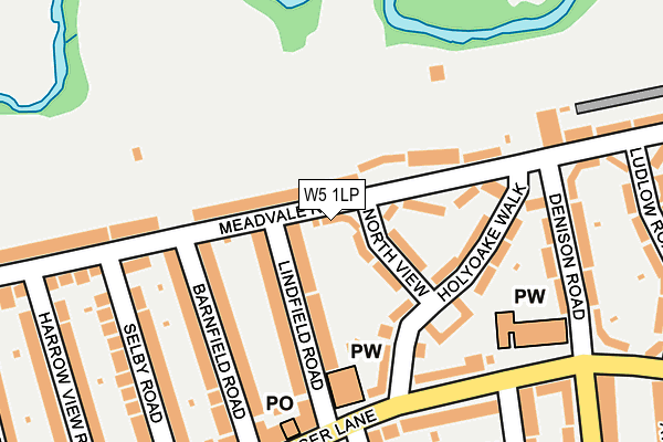 W5 1LP map - OS OpenMap – Local (Ordnance Survey)