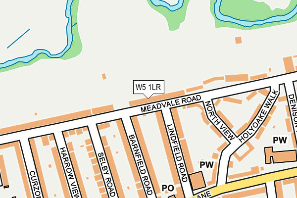 W5 1LR map - OS OpenMap – Local (Ordnance Survey)