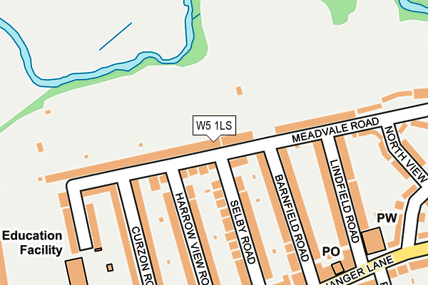 W5 1LS map - OS OpenMap – Local (Ordnance Survey)