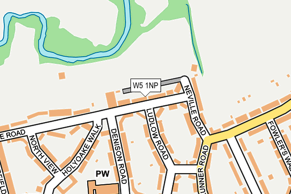 W5 1NP map - OS OpenMap – Local (Ordnance Survey)