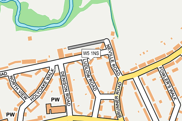 W5 1NS map - OS OpenMap – Local (Ordnance Survey)