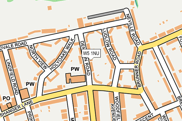 W5 1NU map - OS OpenMap – Local (Ordnance Survey)