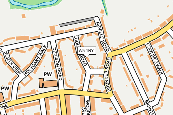 W5 1NY map - OS OpenMap – Local (Ordnance Survey)