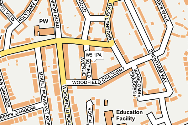 W5 1PA map - OS OpenMap – Local (Ordnance Survey)