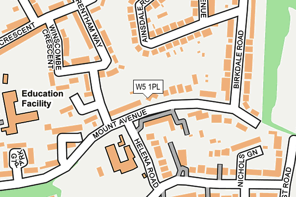 W5 1PL map - OS OpenMap – Local (Ordnance Survey)