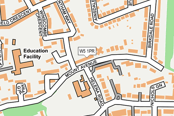 W5 1PR map - OS OpenMap – Local (Ordnance Survey)