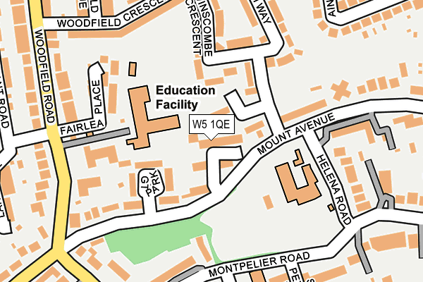 W5 1QE map - OS OpenMap – Local (Ordnance Survey)